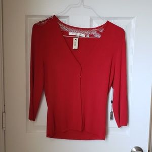 Max Studio Red Cardigan